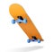 Skateboard deck on white background, isolated path included