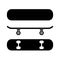 Skateboard from different angles, set skate icon â€“ vector