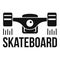 Skateboard fast logo, simple style