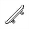 Skateboard icon isolated on white background from sport collection.