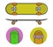 Skateboard icons