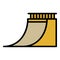 Skateboard jump wall icon, outline style