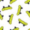 Skateboard seamless doodle pattern