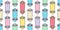 Skateboard seamless pattern skating vector cruiser board extreme sport cartoon scarf isolated repeat wallpaper tile background ill