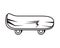 Skateboard sport accessory isolated icon