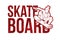 Skateboard Text Font Design Cartoon