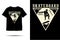 Skateboard urban freestyle silhouette t shirt design