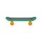 skateboard with wheel for active lifestyle, extreme sport for youth activity, balance street transport vector