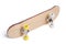 Skateboard  with wheels, trucks on white background