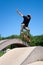Skateboarder Doing a Jump at