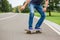 Skateboarder doing a skateboard trick