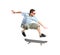 Skateboarder jumping