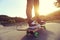 skateboarder legs skateboarding at skate park