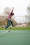 Skateboarder Performing Tricks