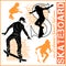 Skateboarders - vector set of extreme sport