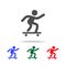 Skateboarding icons. Elements of sport element in multi colored icons. Premium quality graphic design icon. Simple icon for