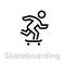 Skateboarding sport icons