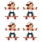 Skater Boy Rolling Cartoon Sprite