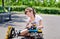 Skater nursing an injured knee