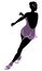 Skater skates on ice. The girl is beautiful and slender. Lady athlete, figure skater. Vector illustration