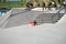 Skaters and bikers practice tricks at an outdoor skatepark during the Corona Virus in Detroit