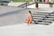 Skaters and bikers practice tricks at an outdoor skatepark during the Corona Virus in Detroit