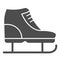 Skates solid icon. Figure skates vector illustration isolated on white. Skating glyph style design, designed for web and