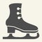 Skates solid icon. Ice skates glyph style pictogram on white background. Boots for figure skating sign for mobile