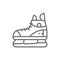 Skates, sport equipment line icon.