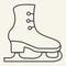 Skates thin line icon. Ice skates outline style pictogram on white background. Boots for figure skating sign for mobile