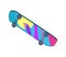Skating Board Colorful Item Vector Illustration