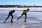 Skating competition on the ice rink in Luleå