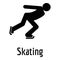 Skating icon, simple style.