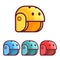 Skating and Rafting Helmets Icons