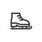 Skating shoes line icon