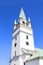 SKAWINA, POLAND - APRIL 02, 2017: Tower of city church