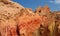 Skazka canyon in Kyrgyzstan with colourful sandstone rocks,Issyk