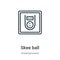 Skee ball outline vector icon. Thin line black skee ball icon, flat vector simple element illustration from editable entertainment