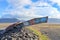 Skeidara Bridge Monument in Iceland on a clear day