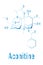 Skeletal formula of Aconitine molecule. Toxin present in Aconitum plants monkshood