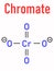 Skeletal formula of Chromate anion, chemical structure.