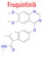 Skeletal formula of Fruquintinib cancer drug molecule.