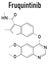 Skeletal formula of Fruquintinib cancer drug molecule.