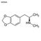Skeletal formula of methylenedioxymethamphetamine