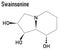 Skeletal formula of Swainsonine locoweed toxin molecule.