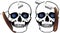 Skeletal human head images for stickers Skeletal human head images for stickers
