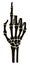Skeleton bone pointing the index finger hand sign