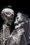 Skeleton bride and groom