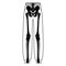 Skeleton costume on Sweatpants Human bones front view men women children for Halloween, festivals for printing