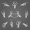 Skeleton hand signs